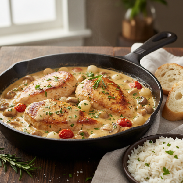 Creamy Tarragon Chicken Skillet Delight recipe