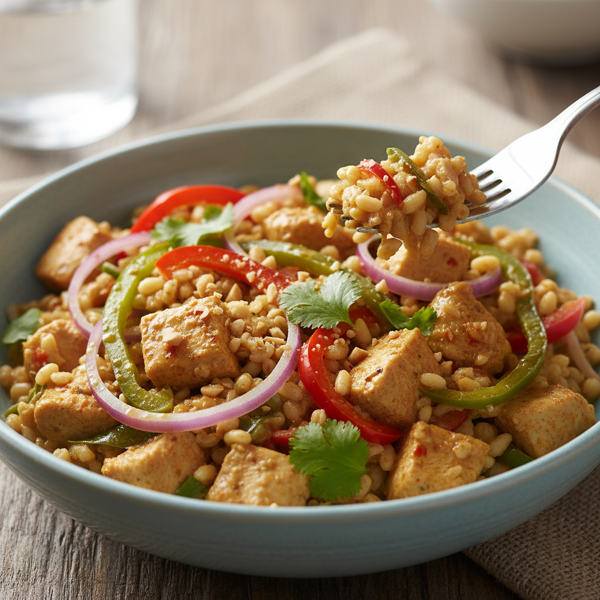 Creamy Thai Chicken and Barley Bowl recipe