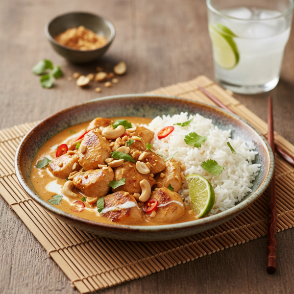 Creamy Thai Coconut Peanut Chicken Delight recipe