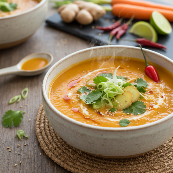 Creamy Thai Ginger Carrot Soup recipe
