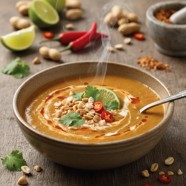 Creamy Thai Peanut Coconut Soup recipe