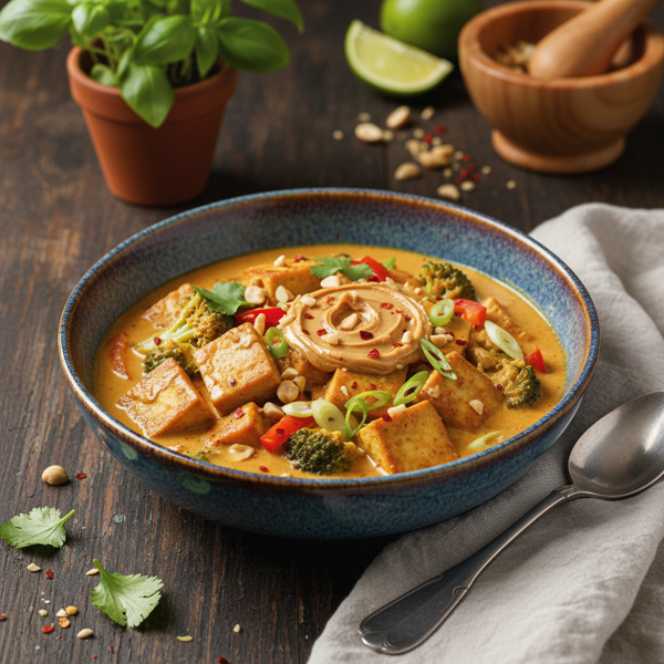 Creamy Thai Peanut Tofu Curry recipe