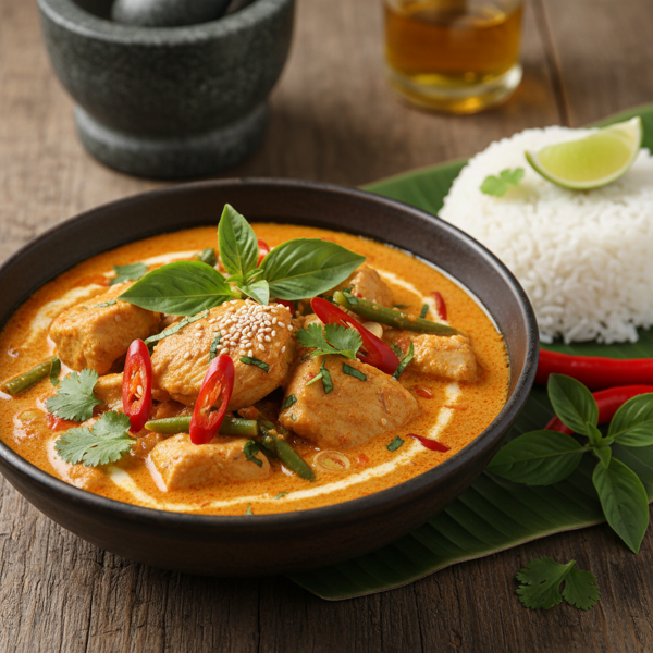 Creamy Thai Red Coconut Chicken Curry recipe