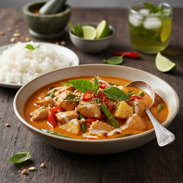 Creamy Thai Red Curry Chicken Delight recipe