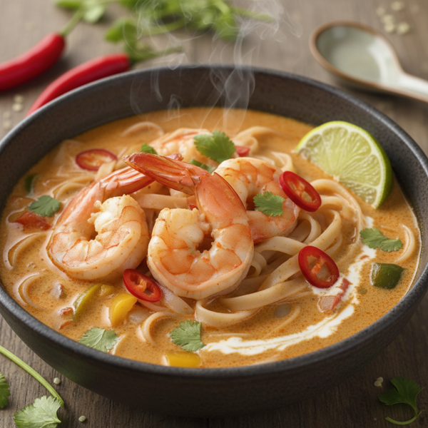Creamy Thai Shrimp Coconut Curry Soup recipe
