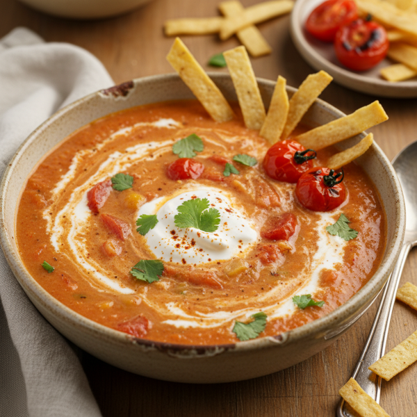 Creamy Tortilla Tomato Bliss recipe