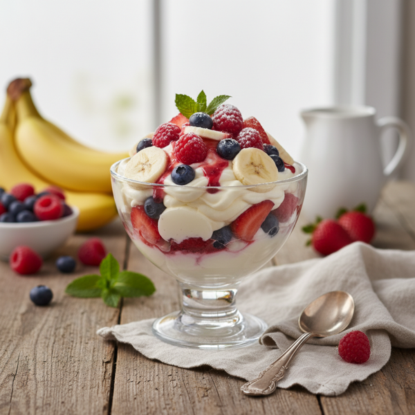 Creamy Triple Berry Banana Delight recipe
