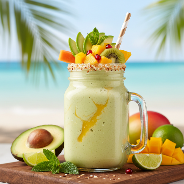Creamy Tropical Avocado Smoothie recipe