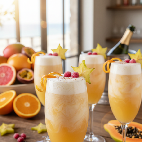 Creamy Tropical Citrus Mimosas recipe