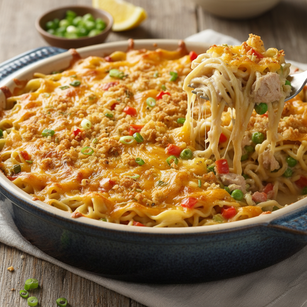 Creamy Tuna Chow Mein Bake recipe