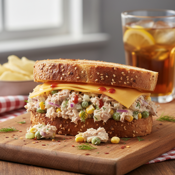 Creamy Tuna Delight Sandwich recipe