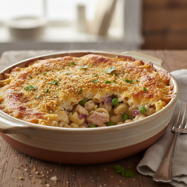 Creamy Tuna Pasta Bake recipe