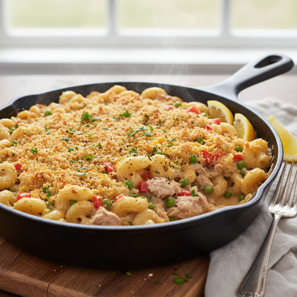 Creamy Tuna Pasta Bake Skillet recipe