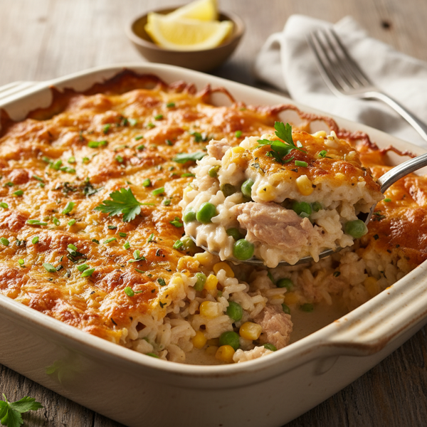 Creamy Tuna and Rice Bake recipe