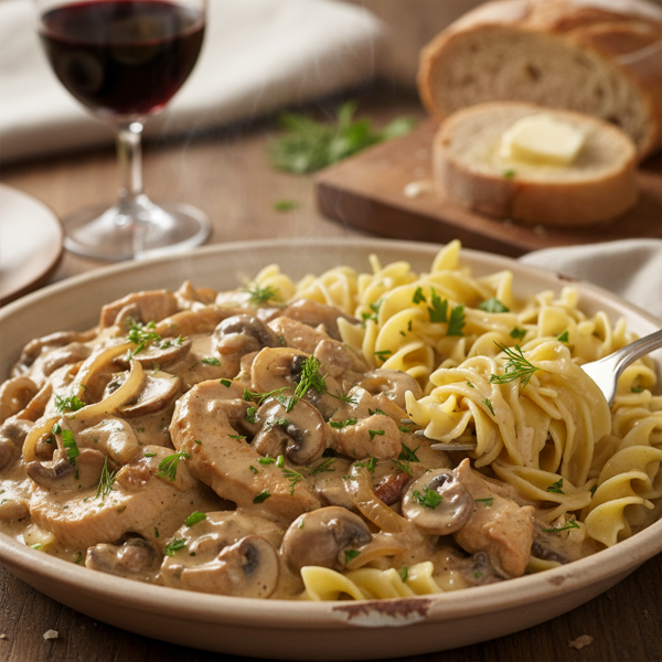 Creamy Turkey Stroganoff Delight recipe