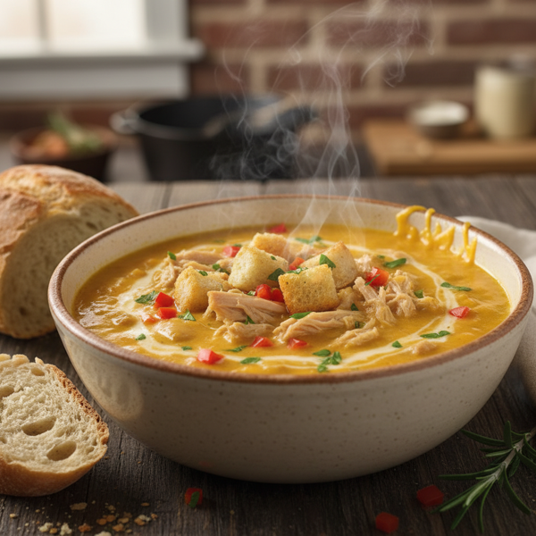 Creamy Turkey & Cheese Delight Soup recipe