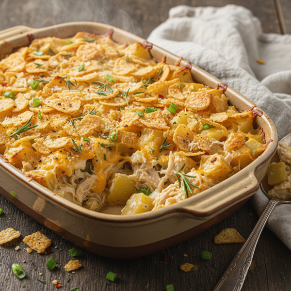Creamy Turkey & Potato Chip Casserole recipe
