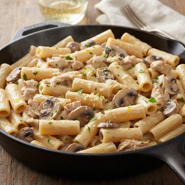 Creamy Turkey and Mushroom Pasta Skillet recipe