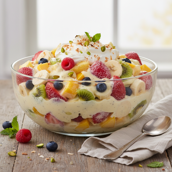 Creamy Vanilla Fruit Salad Delight recipe