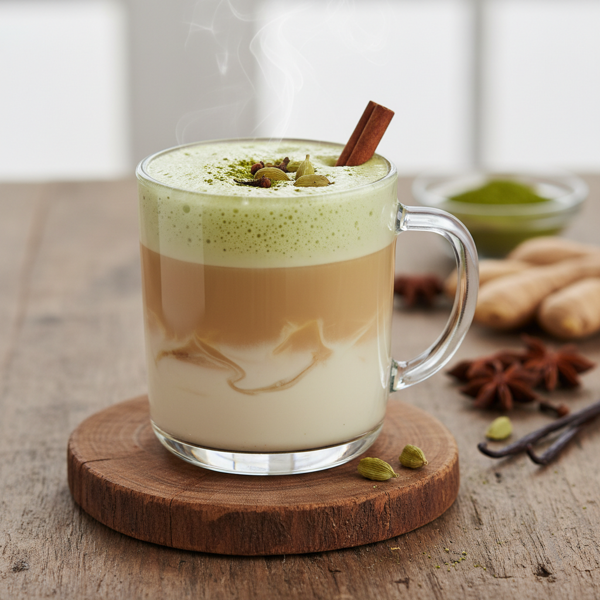 Creamy Vanilla Matcha Chai Elixir recipe
