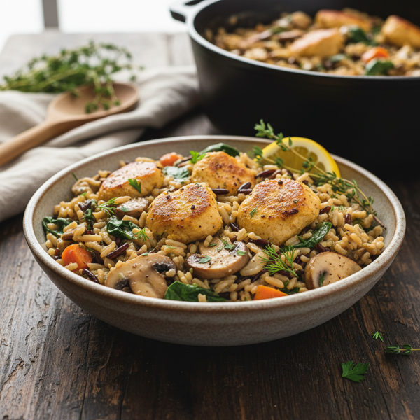 Creamy Vegan Chicken and Wild Rice Delight recipe