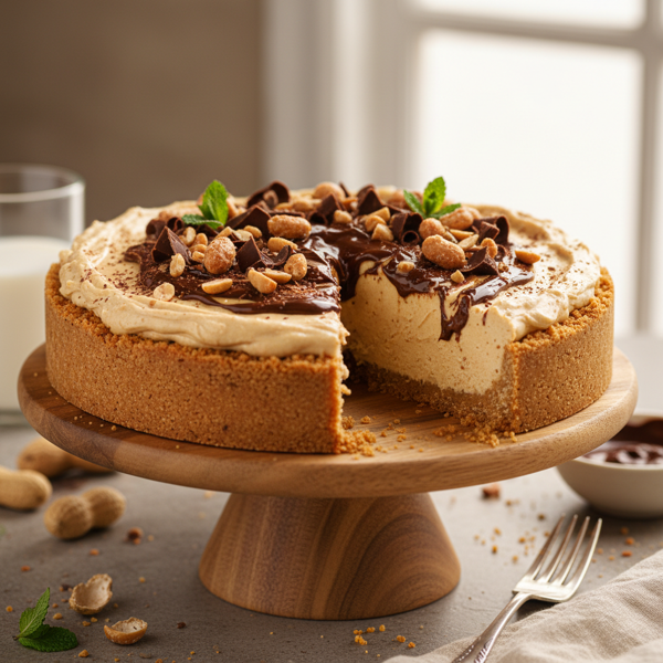 Creamy Vegan Peanut Butter Delight Pie recipe