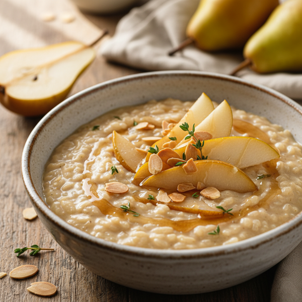 Creamy Vegan Pear Arborio Rice Pudding recipe
