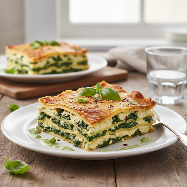 Creamy Vegan Spinach Lasagna recipe