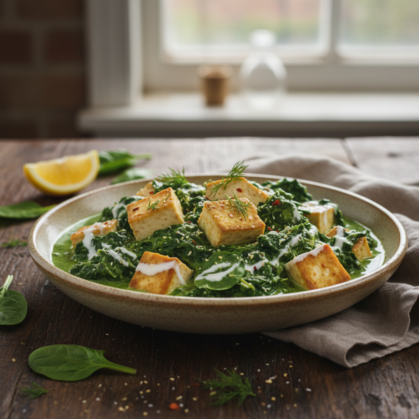Creamy Vegan Spinach Tofu Delight recipe