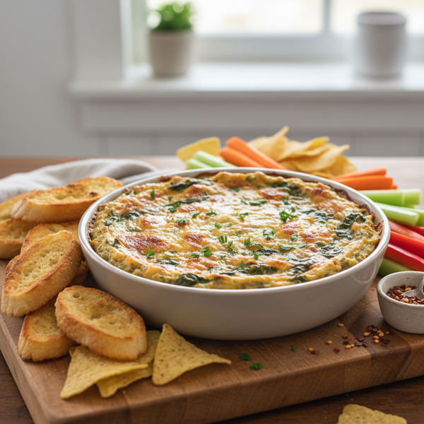 Creamy Vegan Spinach & Artichoke Dip recipe