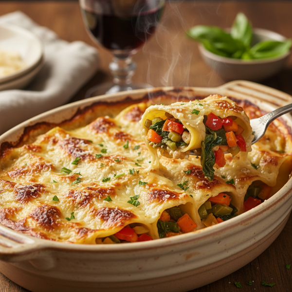 Creamy Vegetable Cannelloni recipe