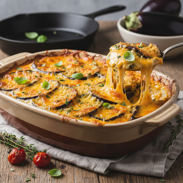 Creamy Velveeta Eggplant Bake recipe