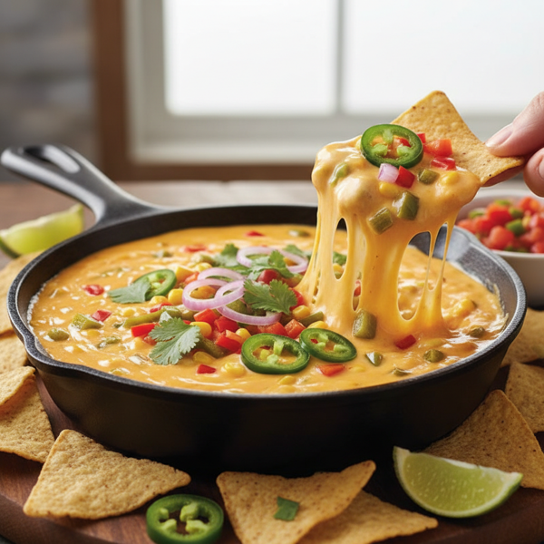 Creamy Velveeta and Veggie Queso Dip recipe