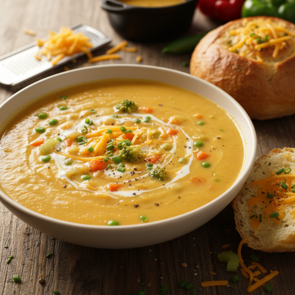 Creamy Velvet Vegetable Cheddar Soup recipe
