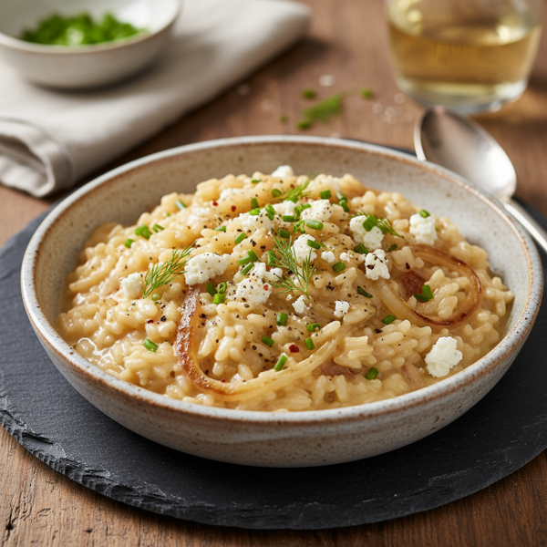 Creamy Vidalia Onion and Feta Risotto recipe
