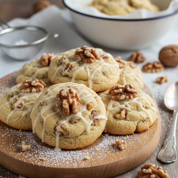 Creamy Walnut Bliss Cookies recipe