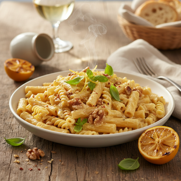 Creamy Walnut Lemon Pasta Delight recipe