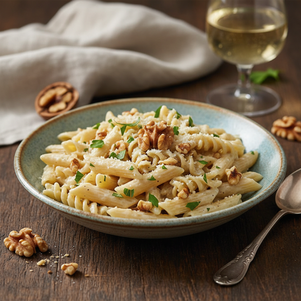 Creamy Walnut Penne Al Mascarpone recipe