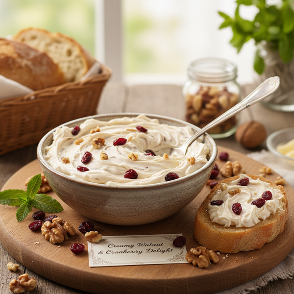 Creamy Walnut and Cranberry Delight Spread recipe