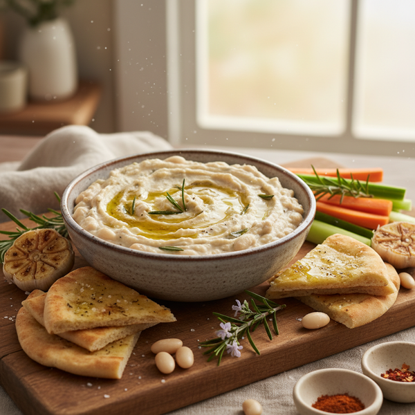 Creamy White Bean & Rosemary Garlic Dip recipe