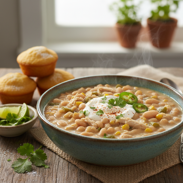 Creamy White Bean and Chicken Chili recipe