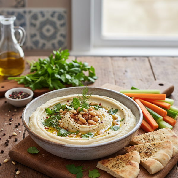 Creamy White Bean and Herb Hummus recipe