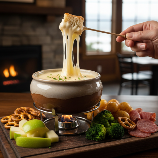 Creamy White Cheddar Fondue recipe