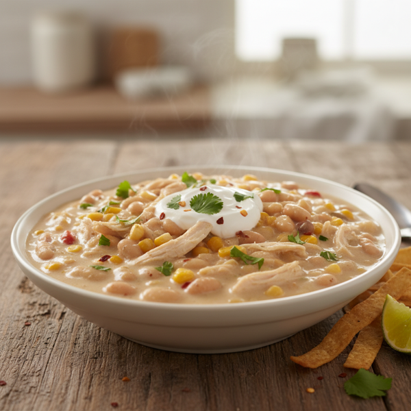 Creamy White Chicken Chili Delight recipe