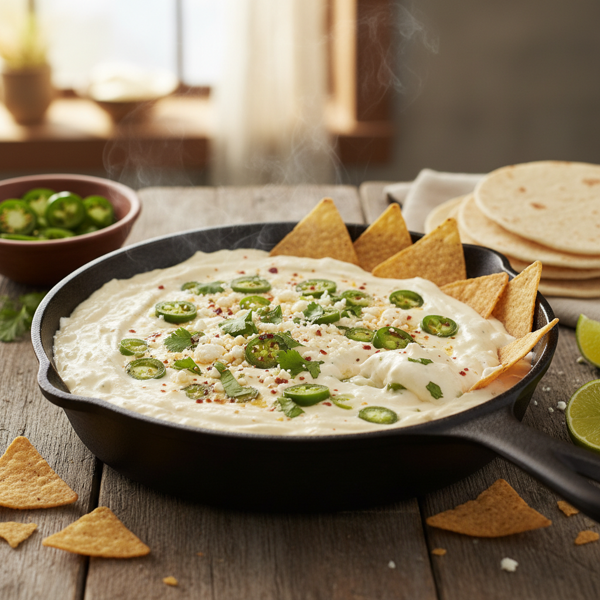 Creamy White Chile Con Queso recipe