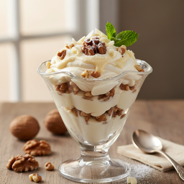 Creamy White Chocolate Walnut Delight recipe