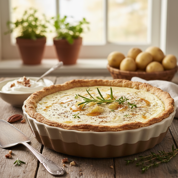 Creamy White Potato Custard Pie recipe