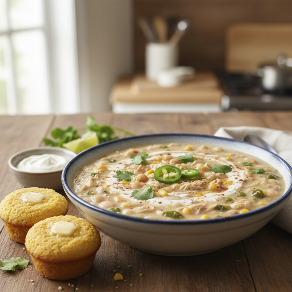 Creamy White Turkey Chili Delight recipe
