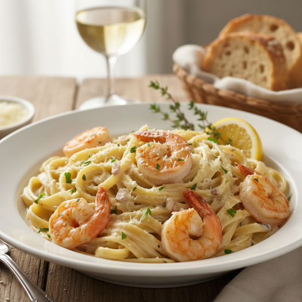 Creamy White Wine Garlic Alfredo recipe