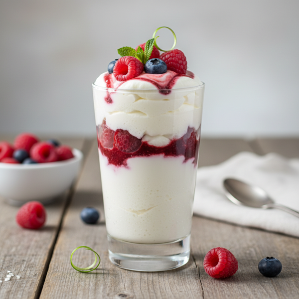 Creamy Yogurt and Whipped Cream Mousse recipe